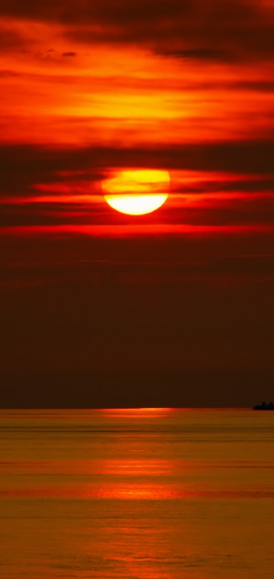 Earth Sunset, Sun, 1080x2280