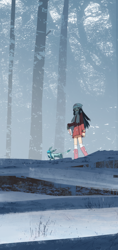 Anime Pokémon, Winter, 1080x2280