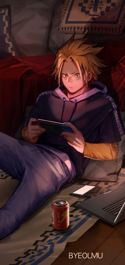 Anime My Hero Academia, Denki Kaminari, 1080x2280