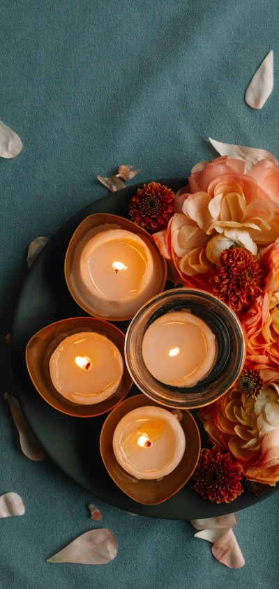 Photography Candle, Flower, 1080x2280