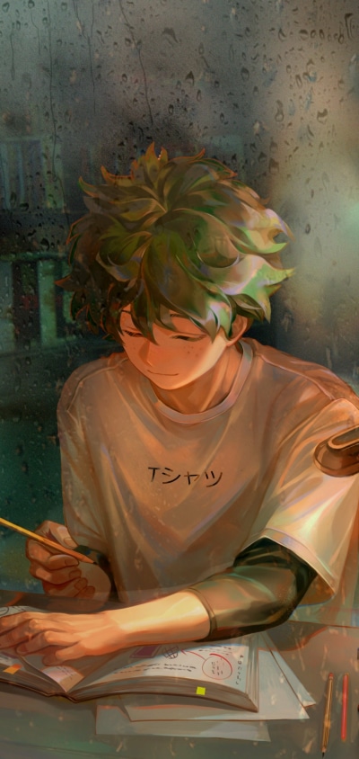 Anime My Hero Academia, Izuku Midoriya, 1080x2280