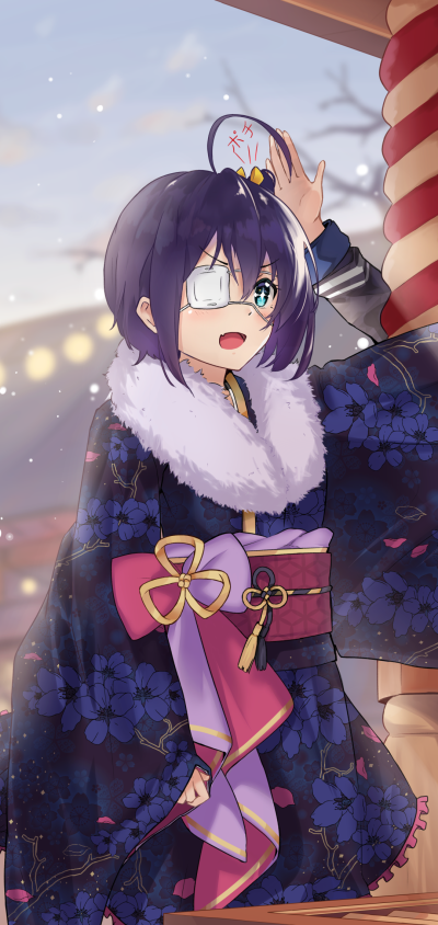 Anime Love, Chunibyo and Other Delusions, Rikka Takanashi, 1080x2280