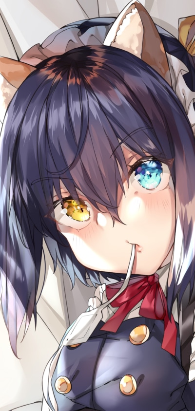 Anime Love, Chunibyo and Other Delusions, Rikka Takanashi, Heterochromia, 1080x2280