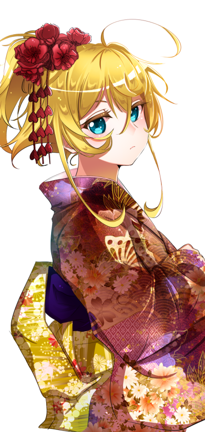 Anime Youjo Senki, Aqua Eyes, Tanya Degurechaff, Kimono, Blonde, 1080x2280