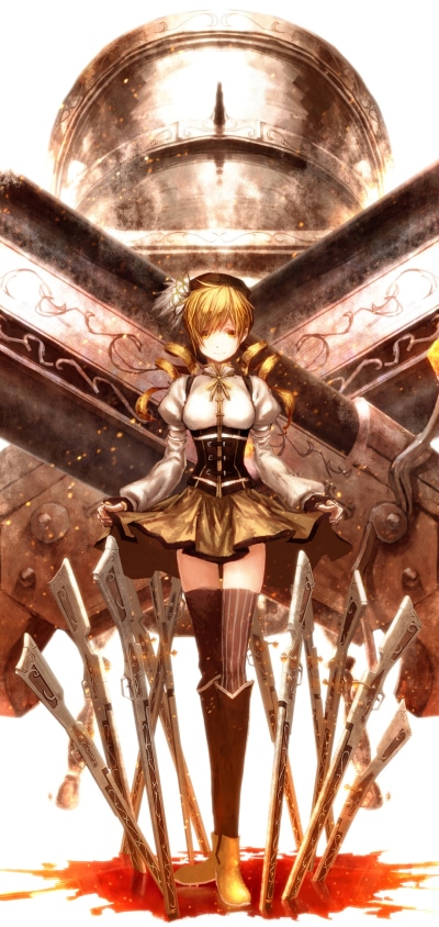 Anime Puella Magi Madoka Magica, Mami Tomoe, 1080x2280