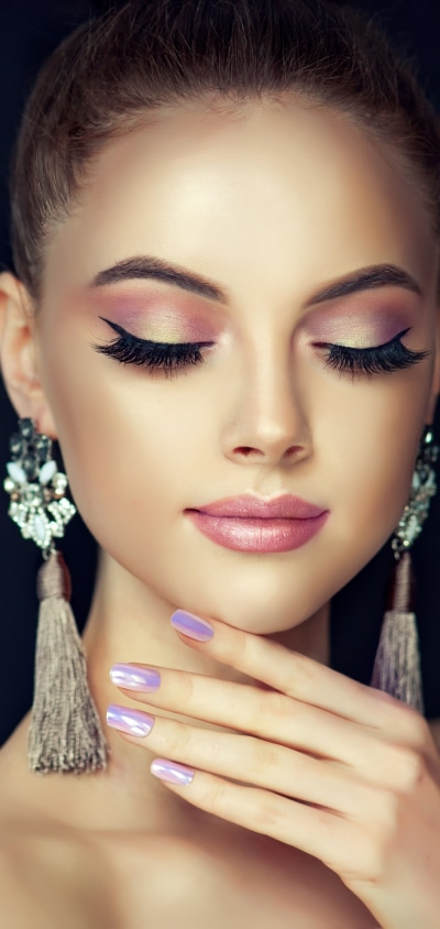 Women Model, Makeup, Earrings, 1080x2280