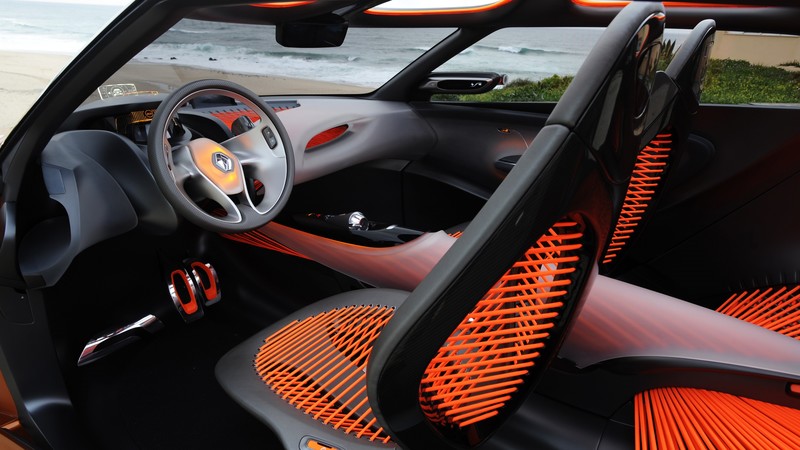 Renault Captur, orange, crossover, interior