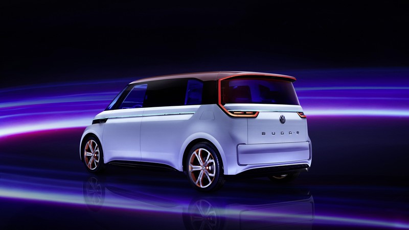Volkswagen BUDD e, CES 2016, electric, electric cars, microbus, silver