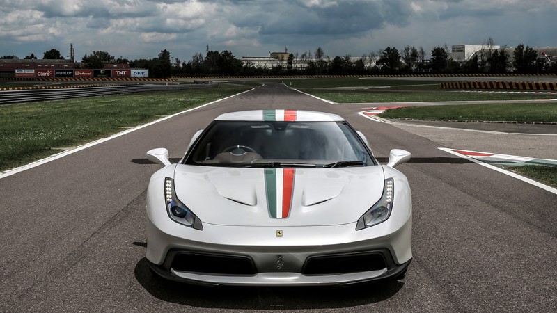 Ferrari 458 MM Speciale, sport car, white