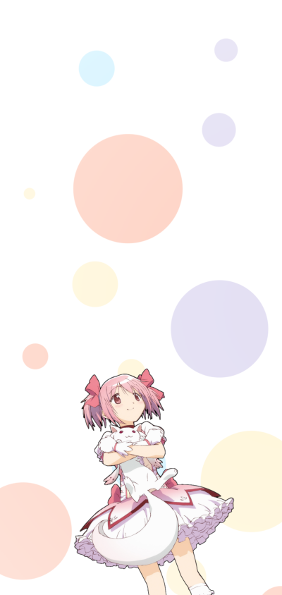 Anime Puella Magi Madoka Magica, Kyuubey (Puella Magi Madoka Magica), Madoka Kaname, 1080x2280