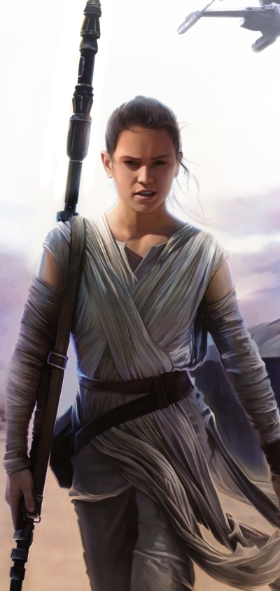 Movie Star Wars Episode VII: The Force Awakens, Star Wars, Rey (Star Wars), 1080x2280