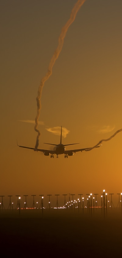 Vehicles Aircraft, Sunset, Sky, Passenger Plane, 1080x2280