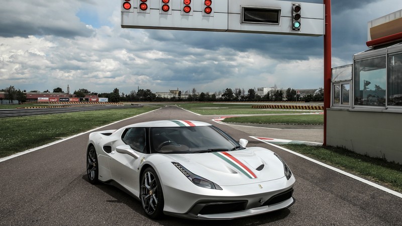 Ferrari 458 MM Speciale, sport car, white