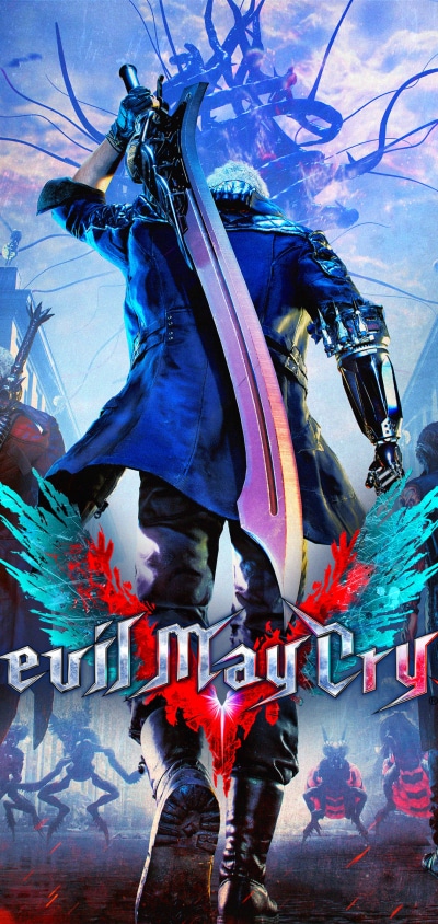 Video Game Devil May Cry 5, Nero (Devil May Cry), V (Devil May Cry), Dante (Devil May Cry), 1080x2280