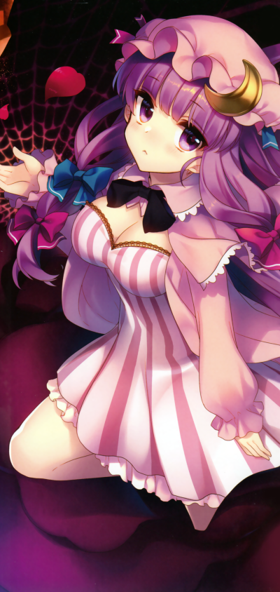 Anime Touhou, Patchouli Knowledge, 1080x2280