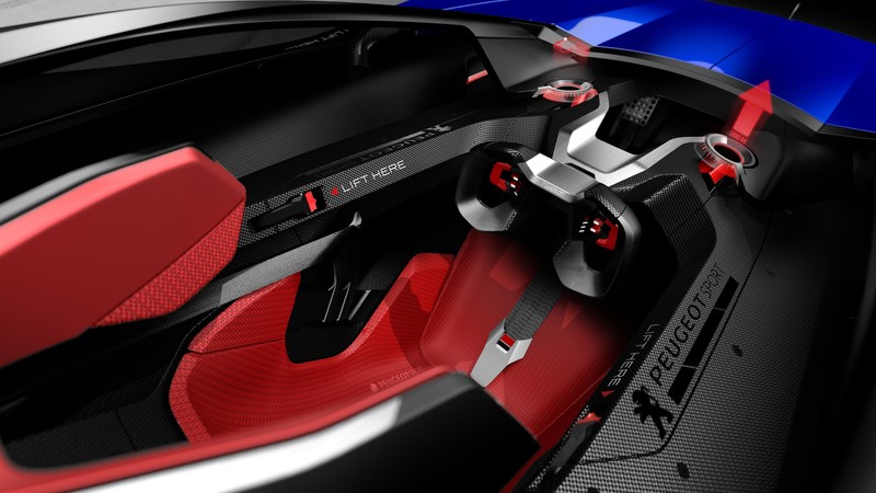Peugeot L500 R HYbrid, supercar, interior