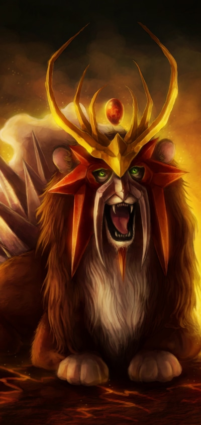Anime Pokémon, Legendary Pokémon, Entei (Pokémon), 1080x2280