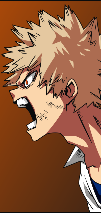 Anime My Hero Academia, Katsuki Bakugou, 1080x2280