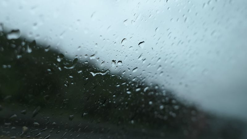 drops, glass, macro, rain, 4k
