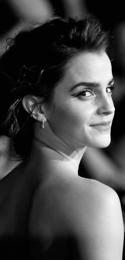 Celebrity Emma Watson, Black and White, British, Actress, English, 1080x2246