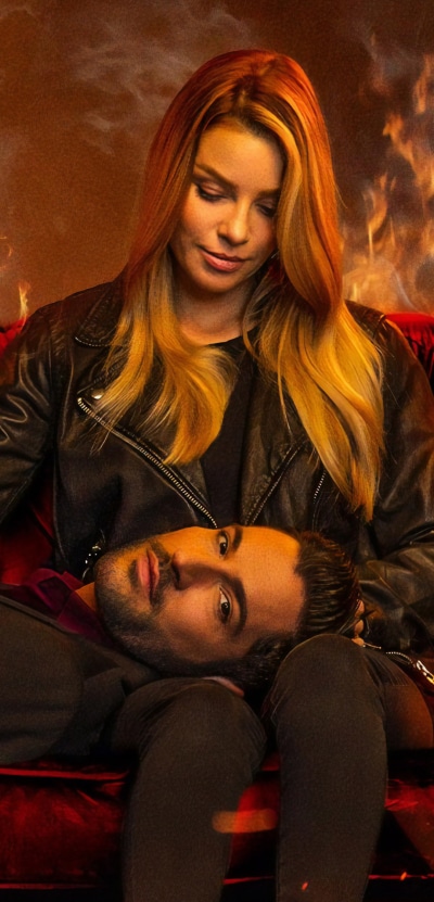 TV Show Lucifer, Tom Ellis, Lucifer (TV Show), Lauren German, Lucifer Morningstar, Chloe Decker, 1080x2246