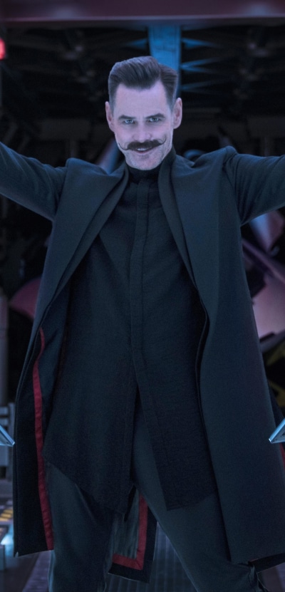 Movie Sonic the Hedgehog, Moustache, Jim Carrey, 1080x2246
