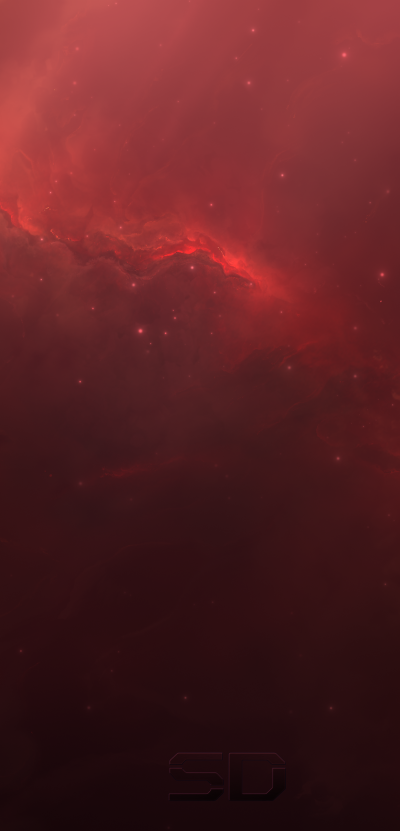 Sci Fi Nebula, Space, Stars, Red, 1080x2246
