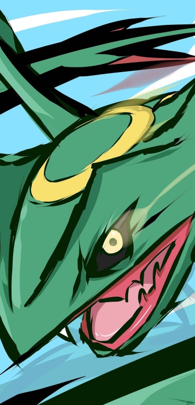 Video Game Pokémon, Rayquaza (Pokémon), 1080x2246