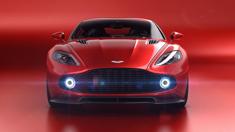 Aston Martin Vanquish Zagato, red, supercar, Zagato
