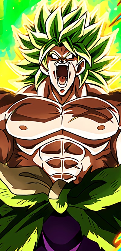Anime Dragon Ball Super: Broly, Broly (Dragon Ball), Super Saiyan Green, 1080x2246