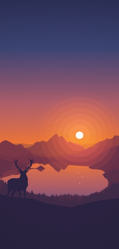Video Game Firewatch, Sunset, 1080x2246
