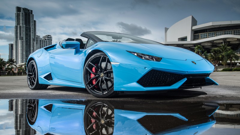 Lamborghini Huracán LP 610-4 Spyder, bodykit, blue