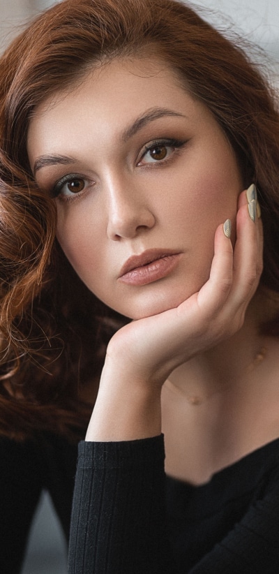 Women Model, Brown Eyes, Redhead, Face, 1080x2220