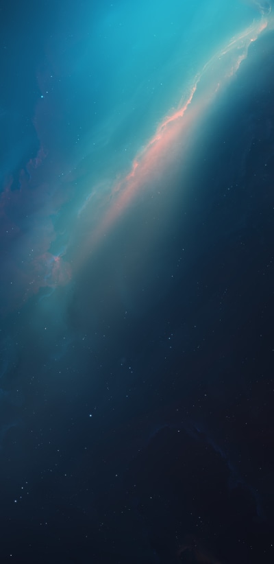 Sci Fi Nebula, Space, Blue, Stars, 1080x2220