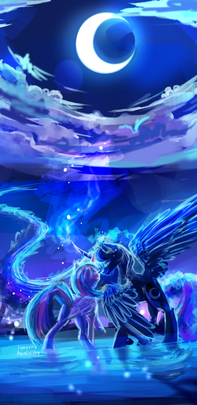TV Show My Little Pony: Friendship is Magic, Twilight Sparkle, Princess Luna, 1080x2220