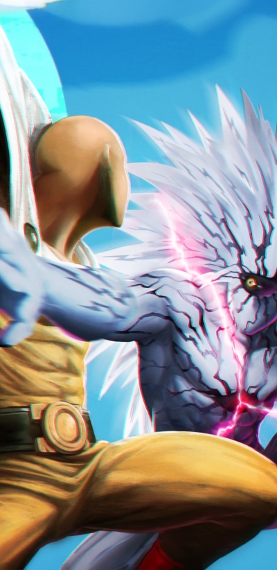 Anime One-Punch Man, Saitama (One-Punch Man), Lord Boros (One-Punch Man), 1080x2220
