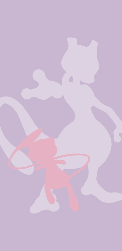 Anime Pokémon, Mewtwo (Pokémon), Mew (Pokémon), 1080x2220
