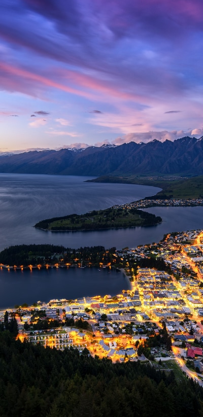 Man Made Queenstown (New Zealand), Light, Lake, New Zealand, Mountain, 1080x2220