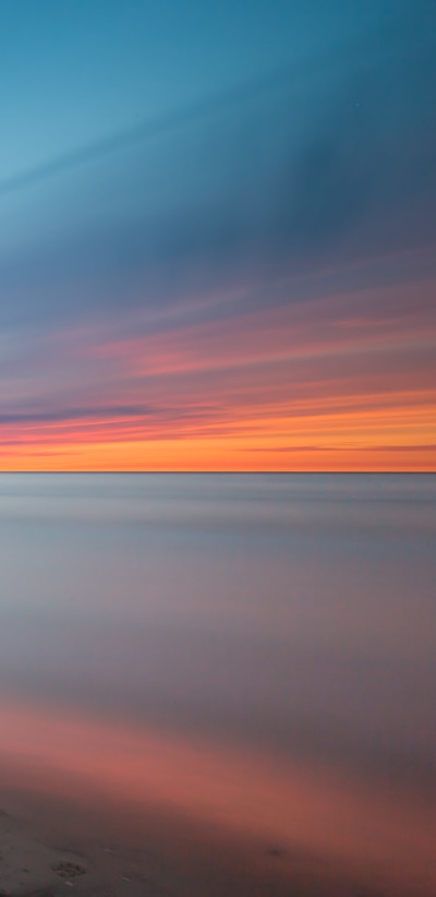 Earth Ocean, Sand, Sky, Horizon, Nature, Sunset, 1080x2220