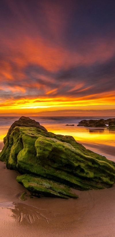 Earth Ocean, Sand, Horizon, Cloud, Sunset, Nature, 1080x2220