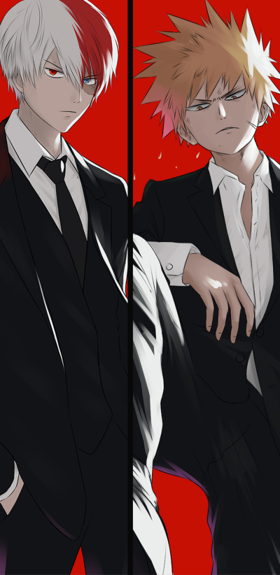 Anime My Hero Academia, Katsuki Bakugou, Shoto Todoroki, 1080x2220
