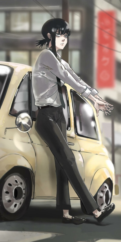 Anime Chainsaw Man, Kobeni Higashiyama, 1080x2160