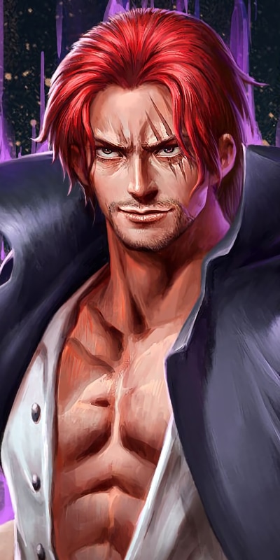 Anime One Piece, Shanks (One Piece), Red Hair, 1080x2160