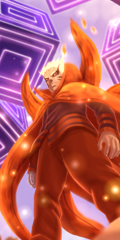 Anime Boruto, Naruto Uzumaki, Baryon Mode (Naruto), 1080x2160