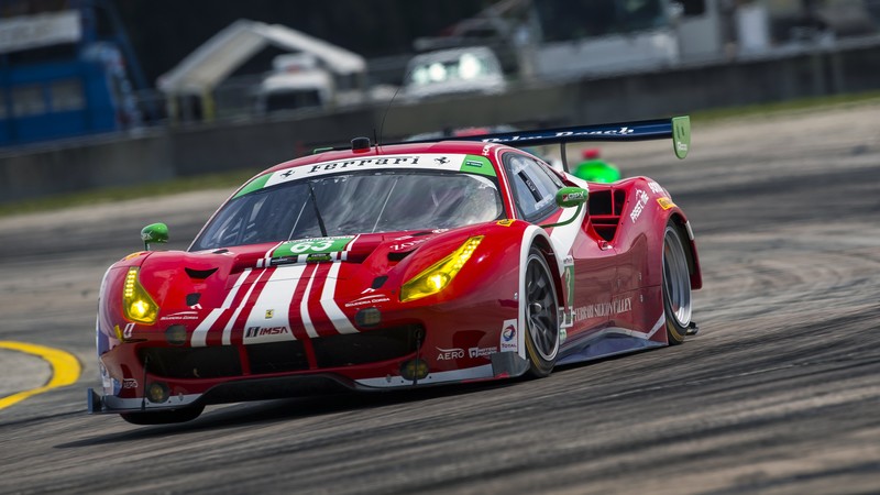 Ferrari 488 GTE, sport cars, race cars, red