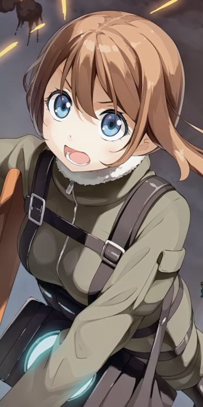 Anime Youjo Senki, Viktoriya Ivanovna Serebryakov, 1080x2160