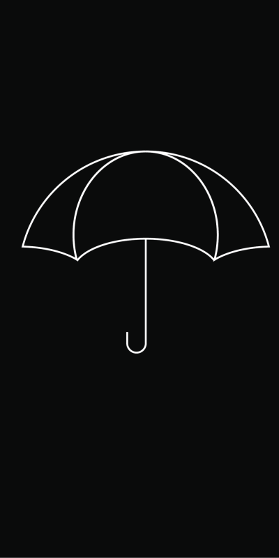 Artistic Minimalist, Umbrella, Black, 1080x2160