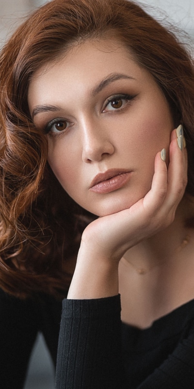 Women Model, Face, Brown Eyes, Redhead, Short Hair, 1080x2160