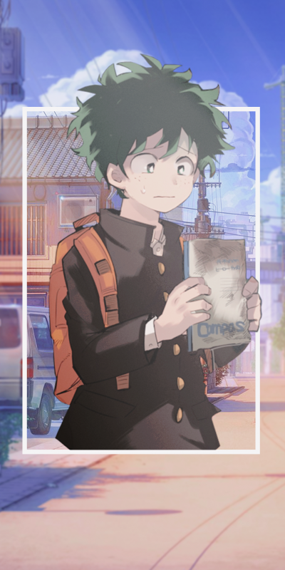 Anime My Hero Academia, Izuku Midoriya, 1080x2160