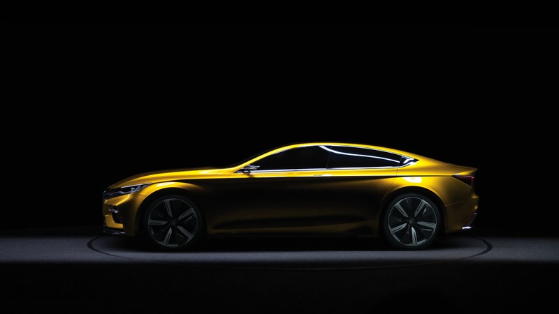 Roewe Vision-R, sedan, yellow